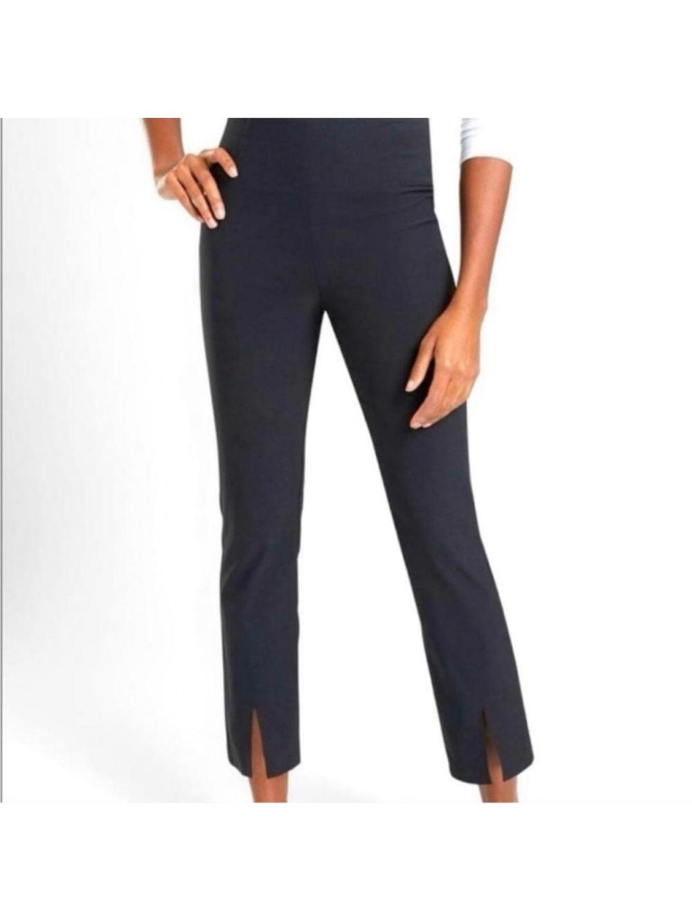 Athleta Wander slim stretch pants hem slit size 6